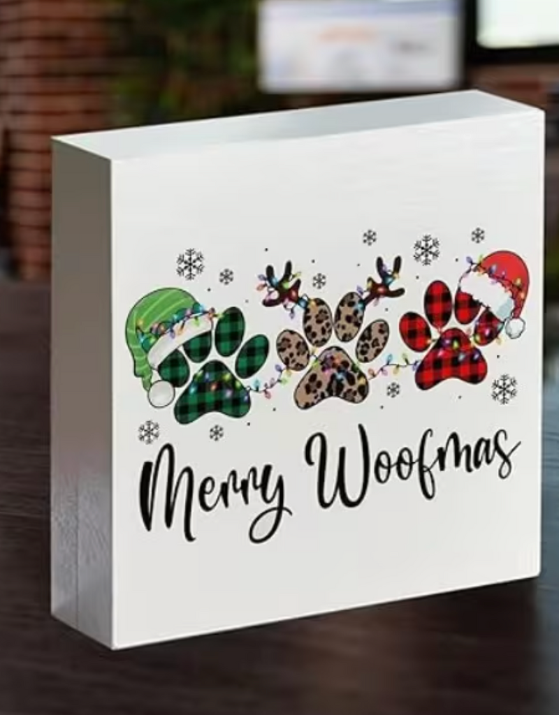 Temu Christmas Dog Decor - Merry Woofmas Sign