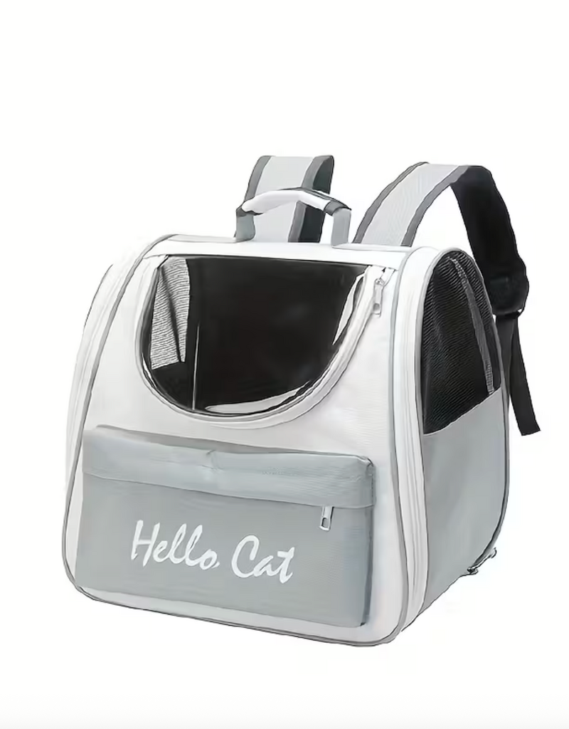 Temu Hello Cat Foldable Backpack/Carrier with Window - Assorted Colours 1pc