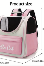 Temu Hello Cat Foldable Backpack/Carrier with Window - Assorted Colours 1pc