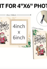 Temu Wooden Photo Frame - Merry Christmas with Santa 1pc