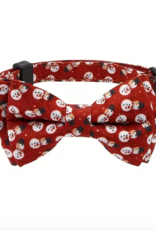 Temu Adjustable Cat Collar with Bell & Bowtie - Christmas Pattern Red 1pc.