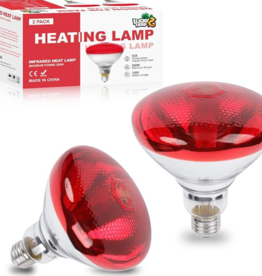 Lucky Herp Lucky Herp Infrared Heat Lamp for Chickens - 250 W Red Bulb 2 Pack