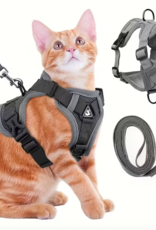 Temu Cat Harness with Leash - Grey - Small