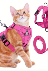 Temu Cat Harness with Leash - Pink - Medium