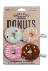 DexyPaws Dexypaws Plush Cat Toys - Donut 4pc