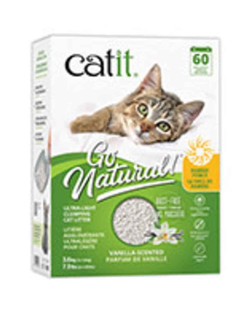 Catit Catit Go Natural! Ultra-Light Clumping Cat Litter - Vanilla - 3.6 kg (7.9 lbs) Box