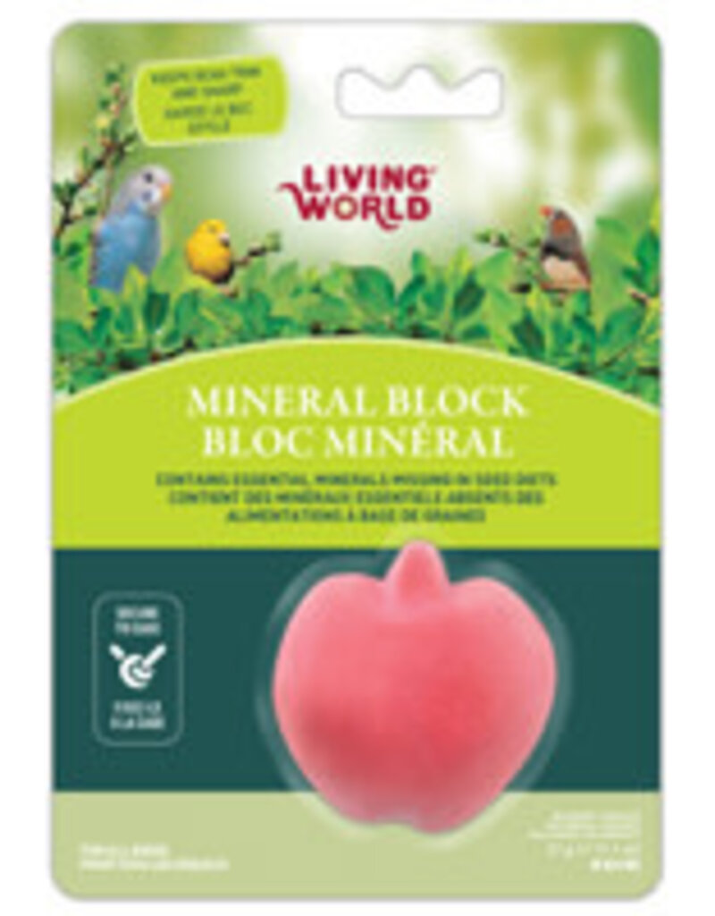 Living World Apple-Shaped Mineral Block for Birds - 31 g (1.1 oz)
