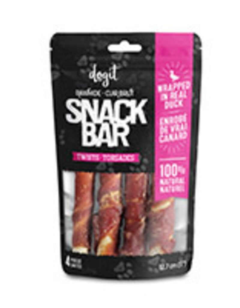Dogit Dogit Snack Bar Rawhide - Duck-Wrapped Twists - 4 pcs (12.7 cm/5 in)