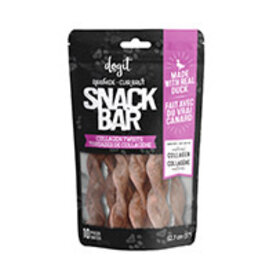 Dogit Dogit SnackBar Duck Collagen Twists - 10 pieces - 5 in (12.7 cm) - 1-1.5 cm dia - approx 100 g (3.5 oz)