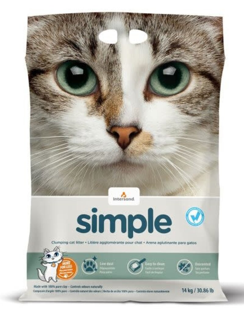 Intersand Simple Clumping Cat Litter 14kg