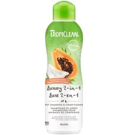 TropiClean TropiClean Luxury 2-in-1 Shampoo and Conditioner - Papaya & Coconut 20oz