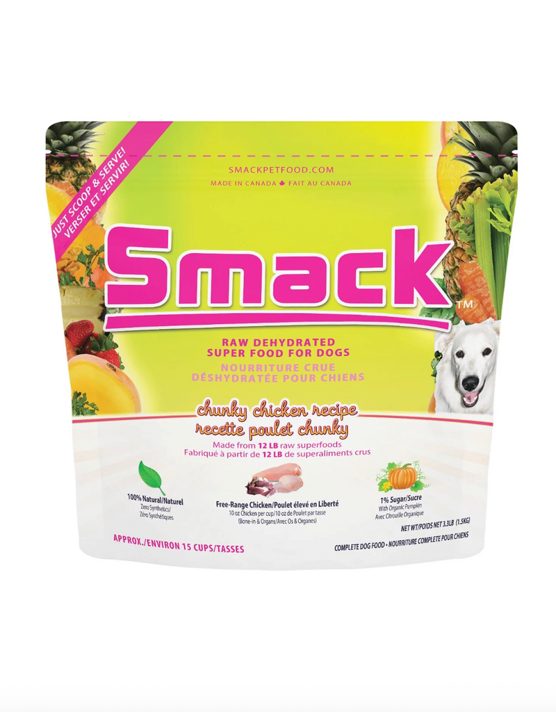 Smack Smack Raw Dehydrated Dog Food - Chunky Chicken 1.5kg