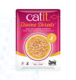 Catit Catit Divine Shreds - Tuna with Shrimp & Pumpkin - 75g Pouch