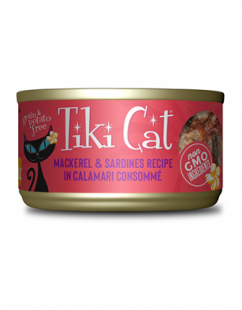 tiki Tiki Cat Grill Mackerel & Sardines Recipe in Calamari Consomme Wet Cat Food 2.8oz