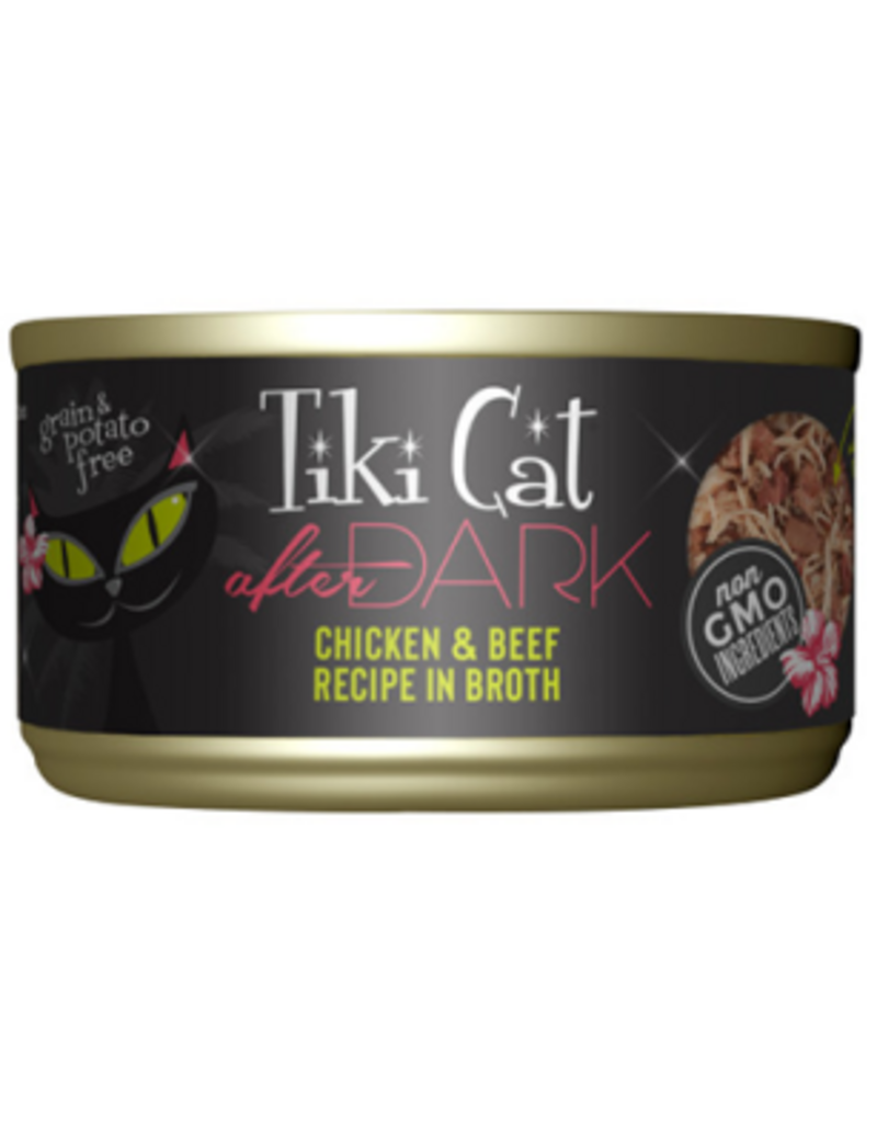 tiki Tiki Cat After Dark Chicken & Beef Recipe in Broth Wet Cat Food 2.8oz