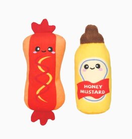 Hugsmart Hugsmart Meow Buddies Kitten Party - Hot Dog & Mustard 2pk