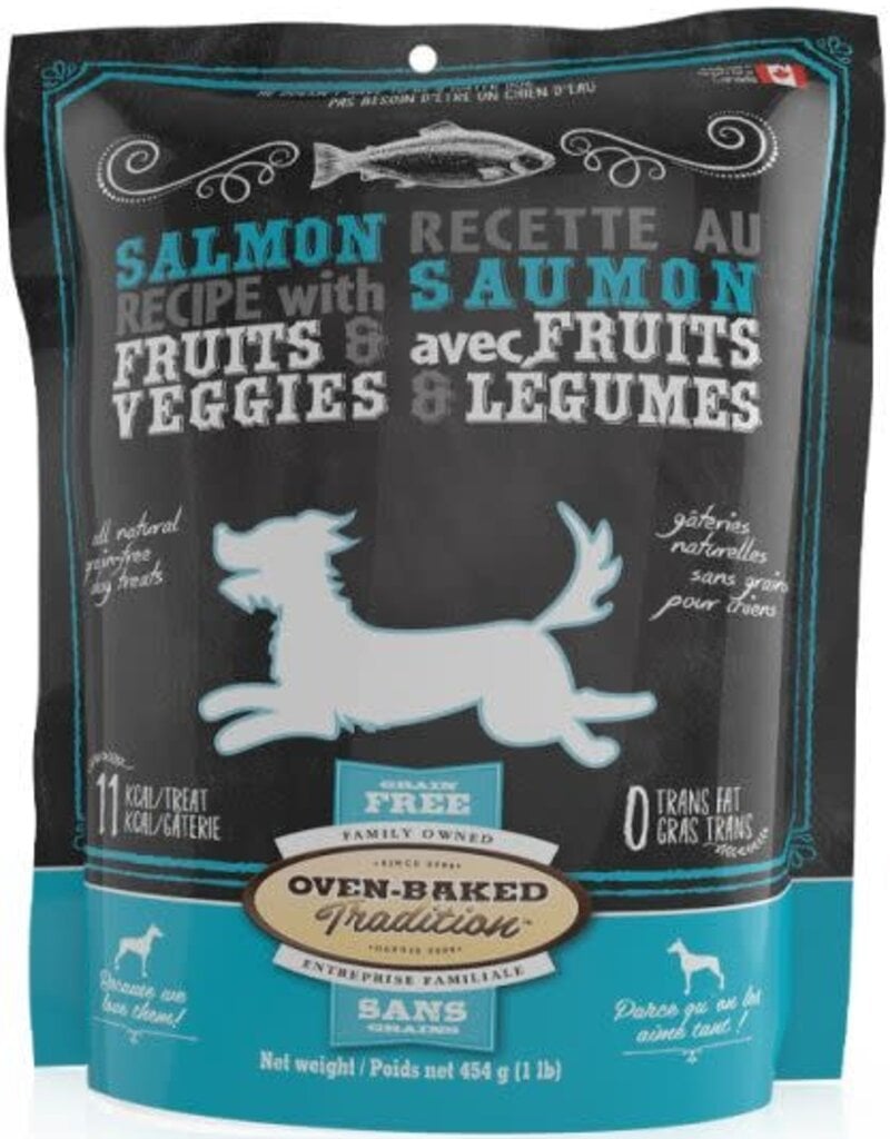 Oven Baked Tradition Grain Free Salmon Dog Treat 454g