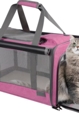Temu Soft-Sided Foldable Cat Carrier for Medium to Large Cats - Pink