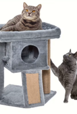 Temu PawHut Cat Tree with Perch, Scratching Post & Cat Condo - Grey
