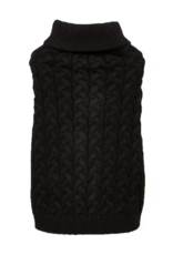 Temu Twist Cable Knit Dog Sweater - Black - MD