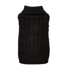 Temu Twist Cable Knit Dog Sweater - Black - XS