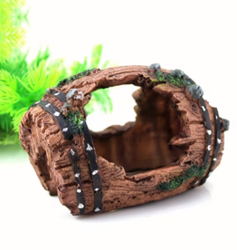 Temu Resin Aquarium Ornament - Barrel Cave - Assorted Colours