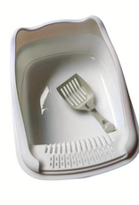 Temu Semi Enclosed Cat Litter Pan for Large Cats