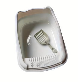 Temu Semi Enclosed Cat Litter Pan for Large Cats