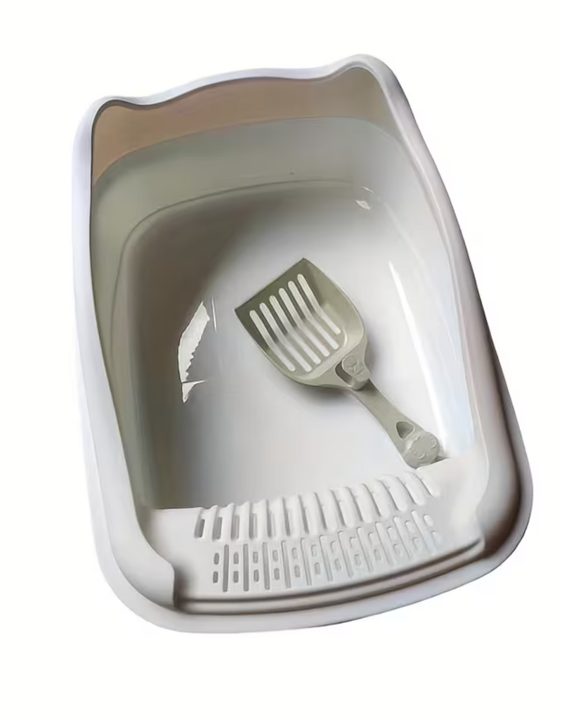 Temu Semi Enclosed Cat Litter Pan for Large Cats
