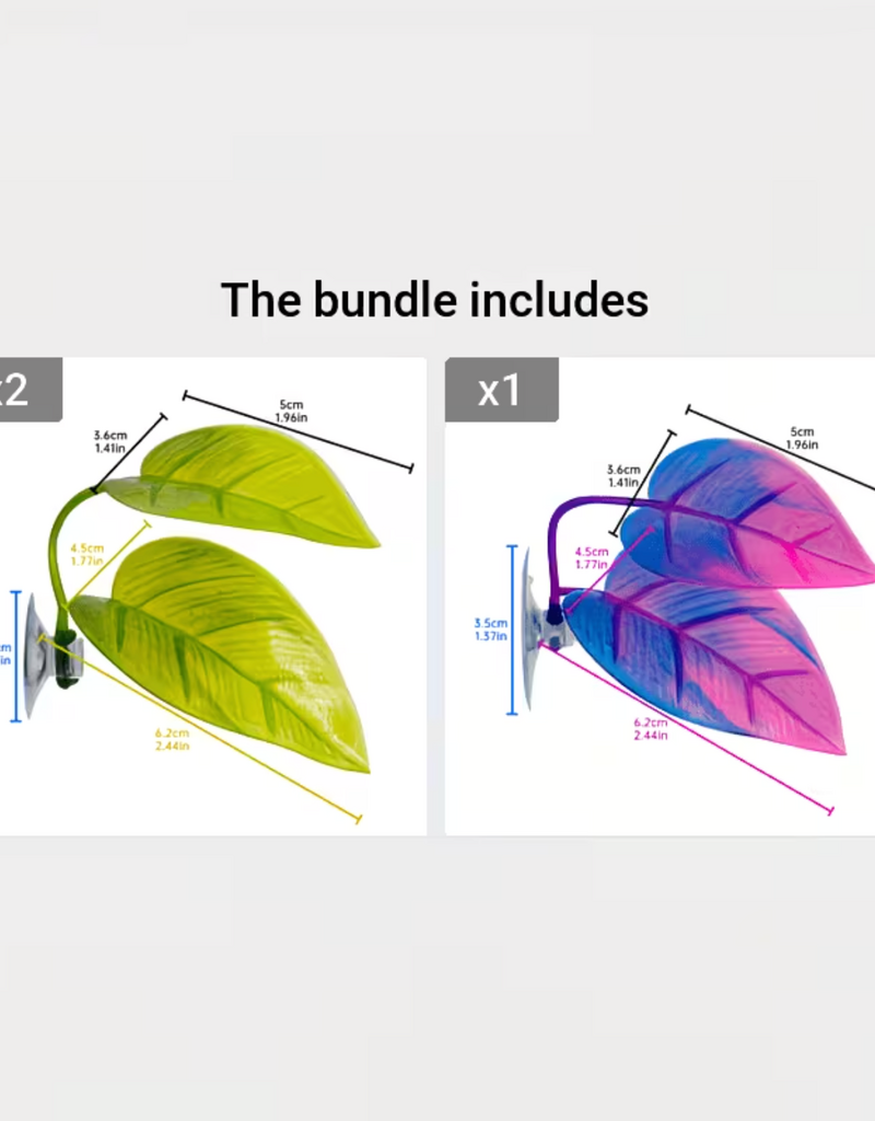 Temu Artificial Betta Leaf Aquarium Decoration - Assorted Colours - 1 pk