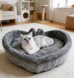 Temu Cozy Heart Shaped Cat Bed - Medium
