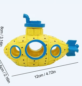 Temu Submarine Aquarium Ornament - Yellow & Blue