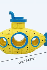 Temu Submarine Aquarium Ornament - Yellow & Blue