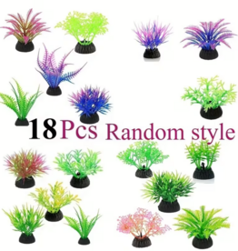 Temu Artificial Aquarium Plants - Assorted Colours & Styles 1pc