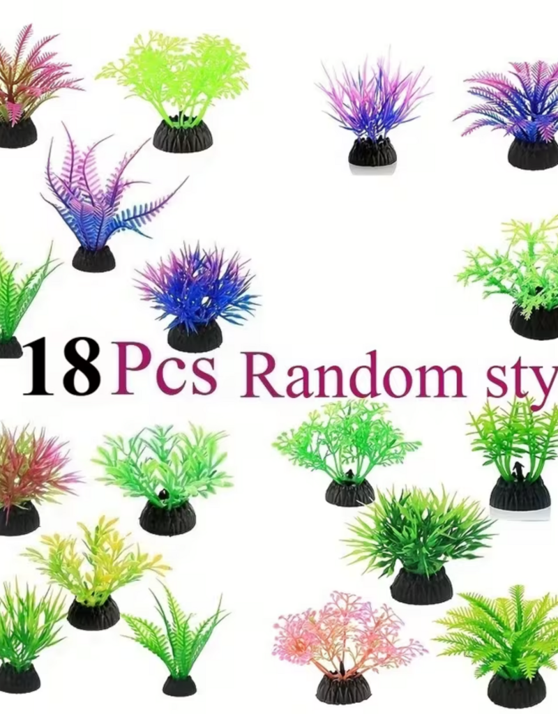 Temu Artificial Aquarium Plants - Assorted Colours & Styles 1pc