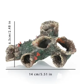 Temu Tree Root Aquarium Cave with Tank Cleaning Cloth - 2 pc Set