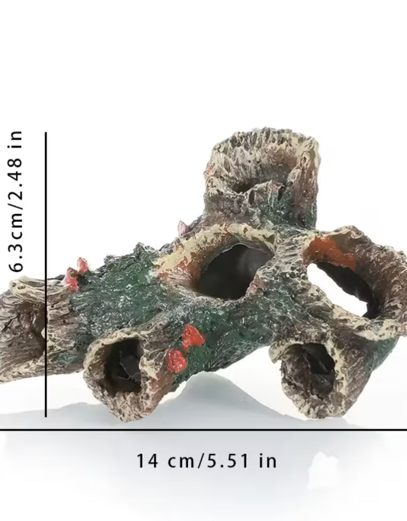 Temu Tree Root Aquarium Cave with Tank Cleaning Cloth - 2 pc Set