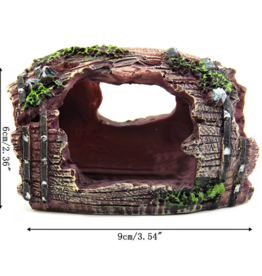 Temu Resin Aquarium Ornament - Red Bucket