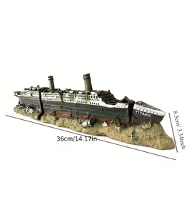 Temu Retro Titanic Resin Shipewreck Aquarium Ornament