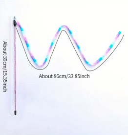 Temu Scratching Wand and Teaser Cat Toy - Assorted Colours 1pc