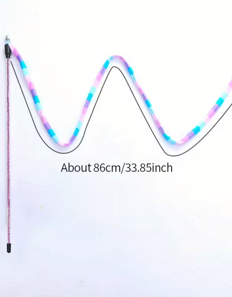 Temu Scratching Wand and Teaser Cat Toy - Assorted Colours 1pc