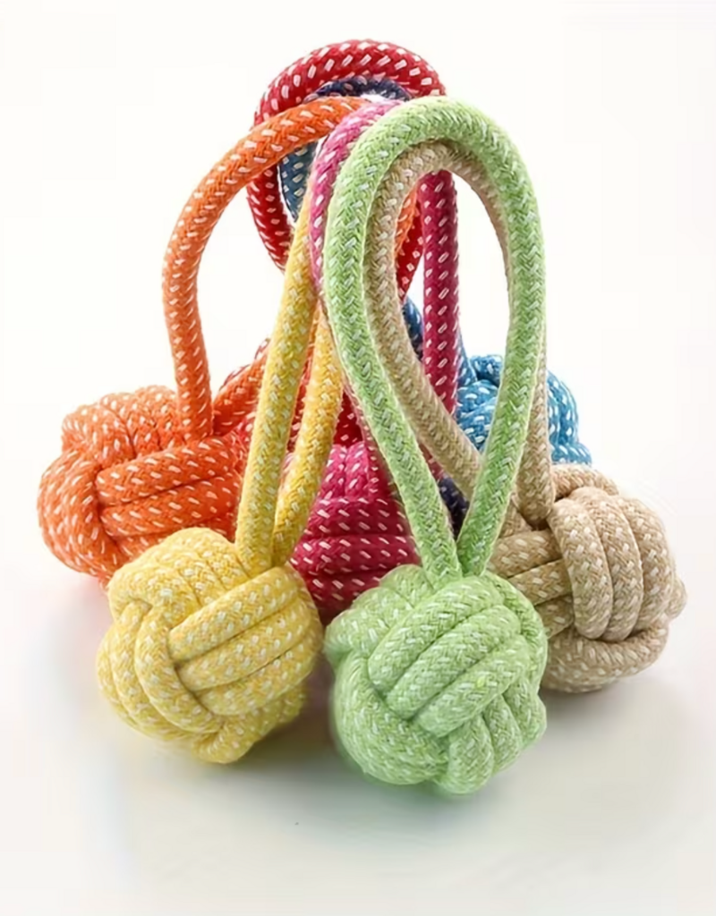 Temu Dog Rope Toy with Knot - Assorted Colours 1pc.