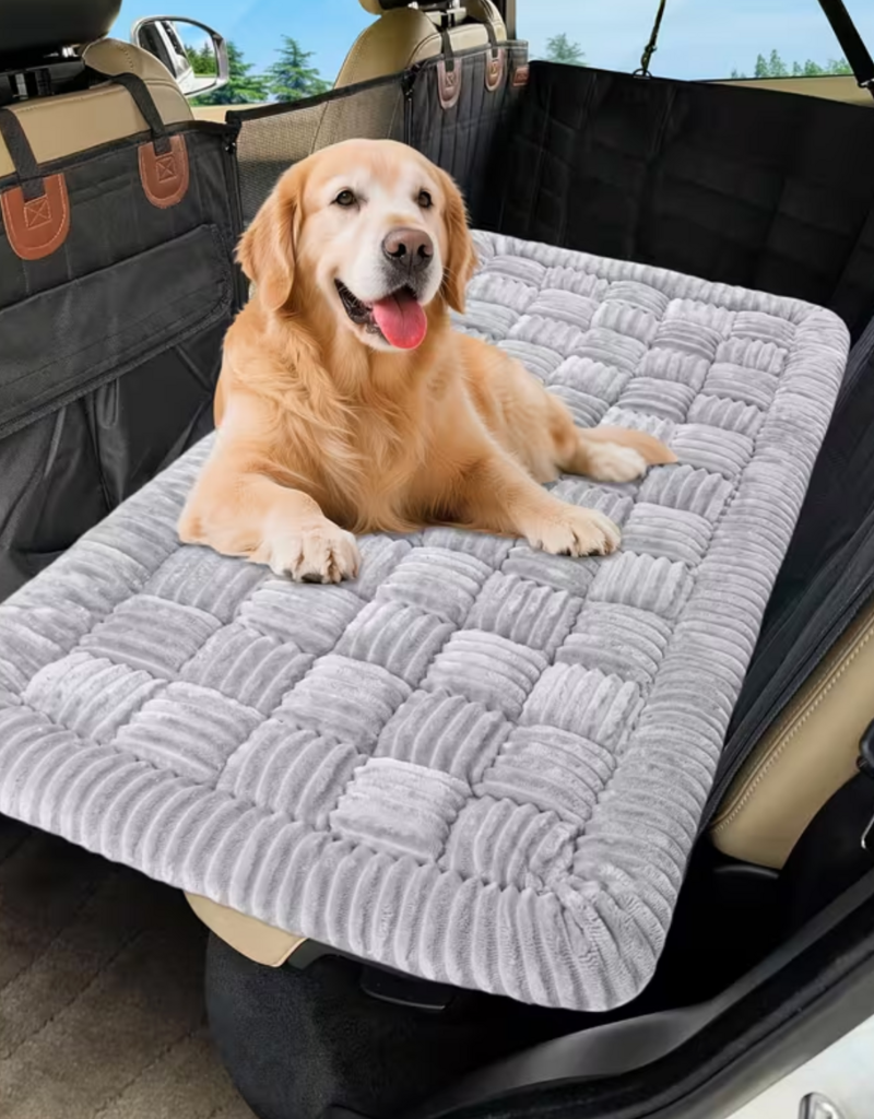 Temu Rectangular Plush Pet Blanket for Cars - Assorted Colours