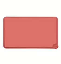 Temu Silicone Non-Slip Pet Feeding Mat - Pink