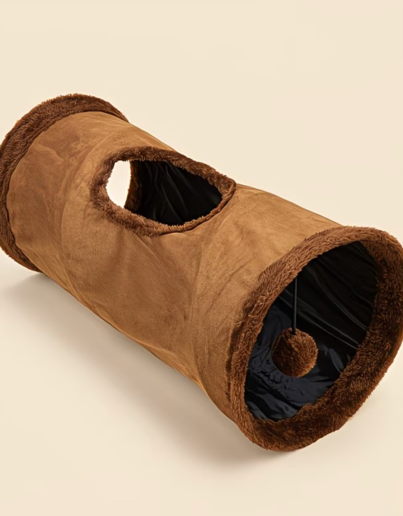 Temu Cozy Collapsible Cat Tunnel - Assorted Colours 1pc