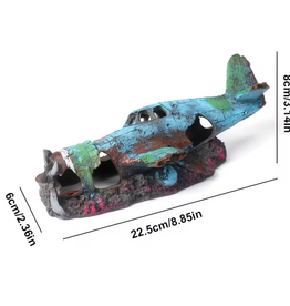 Temu Resin Aquarium Ornament - Airplane Wreckage