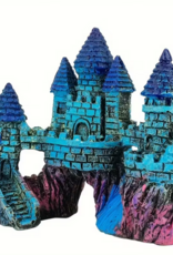 Temu Resin Aquarium Ornament - Blue Castle