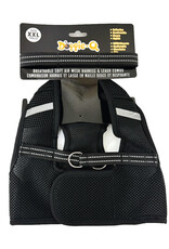 Doggie-Q Doggie-Q Mesh Dog Harness & Leash Combo - Black - XXL
