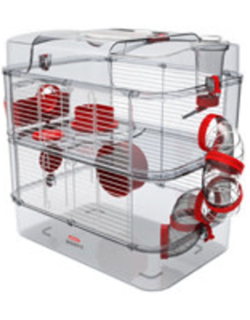 Zolux Zolux Rody3 Duo Hamster Cage - 2-story - Grenadine - 16.14 x 10.62 x 15.74 in