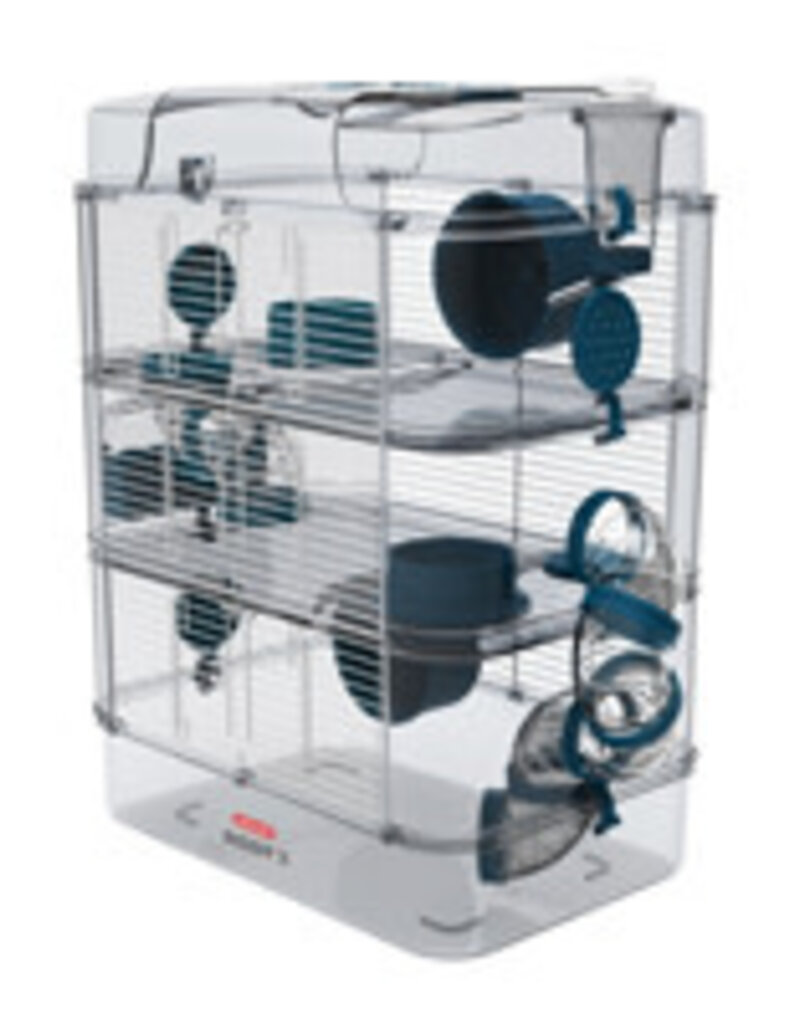 Zolux Zolux Rody3 Trio Hamster Cage - 3-story - Blue - 16.14 x 10.62 x 20.86 in